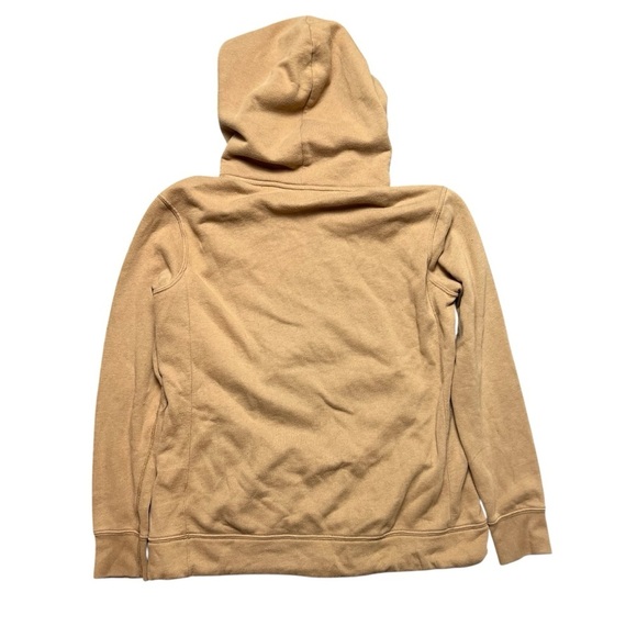 Abercrombie And Fitch Hoodie Light Brown Embroidered Logo Drawstring Bottom Y2K - Picture 2 of 5